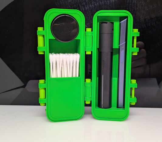 Mini Puffco Pivot and Hot Knife Case Green Mashup - Pivot Case Qtip Holder Jar Holder Hot Knife Storage Travel Case